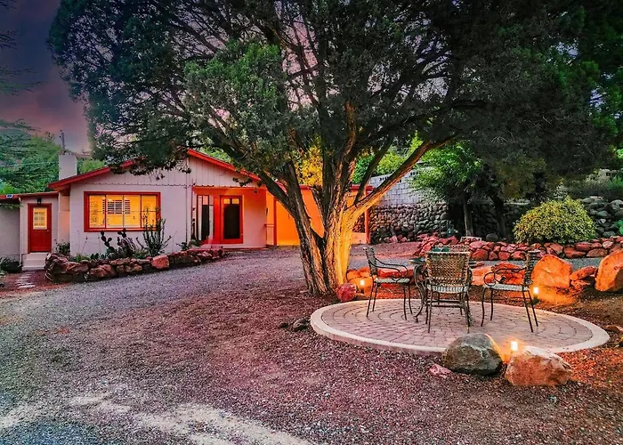 Ferienhaus Sun And Sage Hideaway With Zen Garden And Hot Tub Sedona